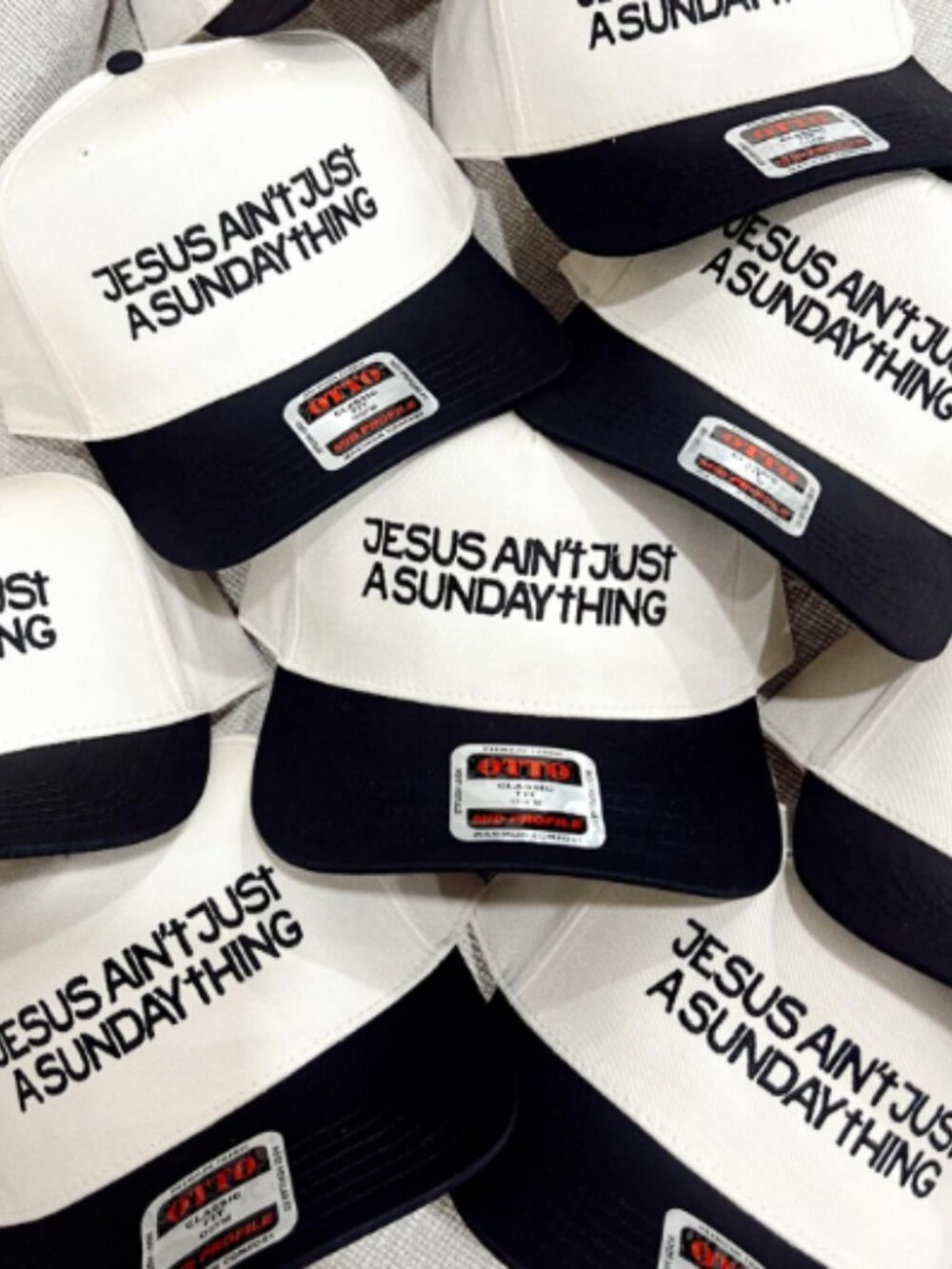 Jesus Ain't Just A Sunday Thing Embroidered Trucker Hat | Christian Faith Hat